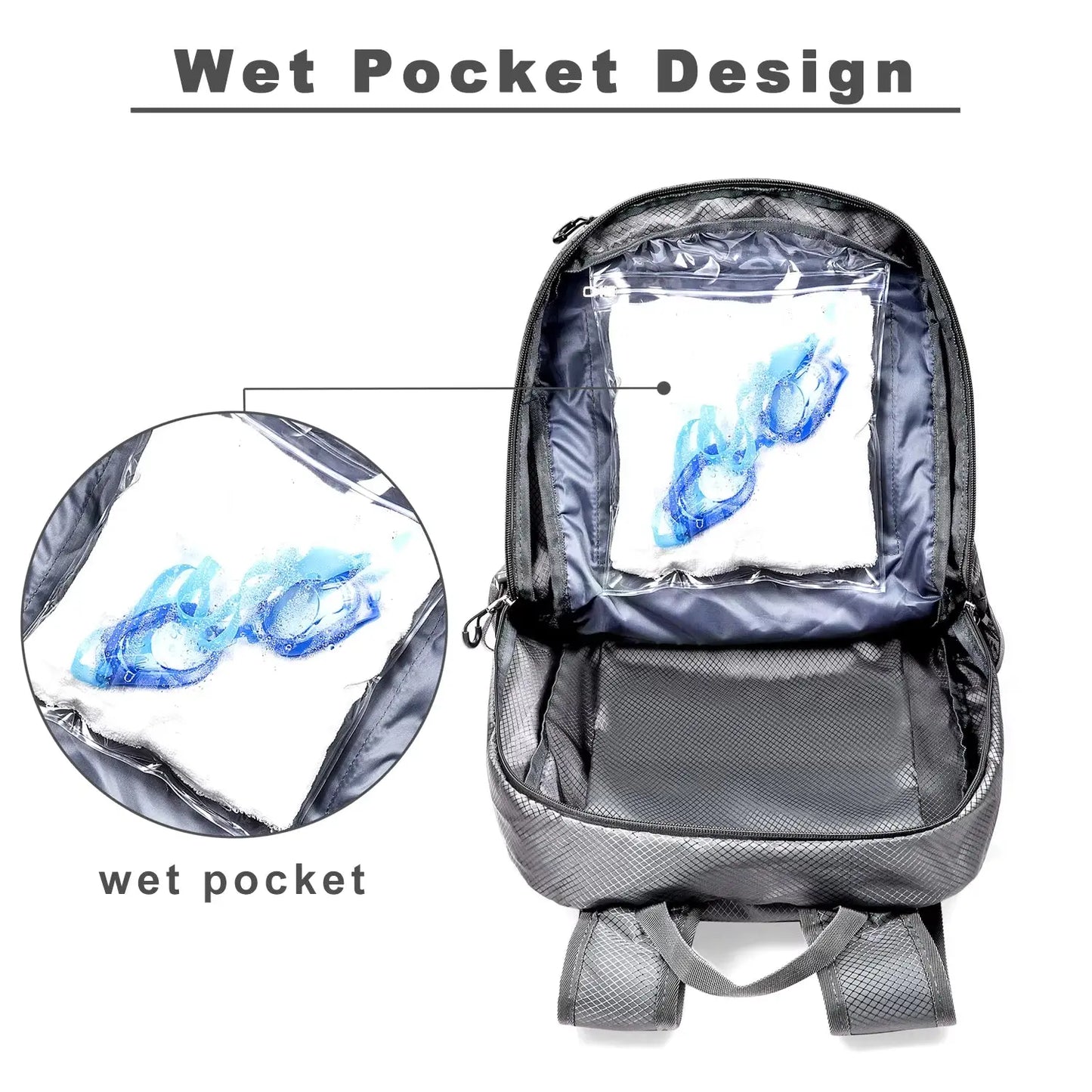 30L Solar Backpack – Foldable Hiking Daypack with USB Charging