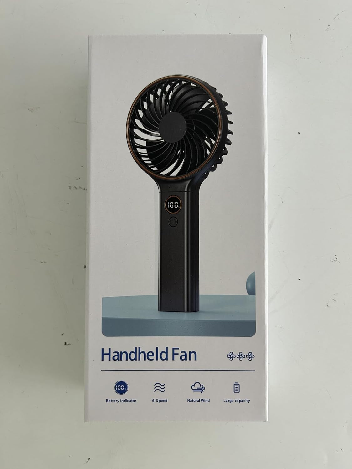 Rechargeable Hand Held Fan with LED Display