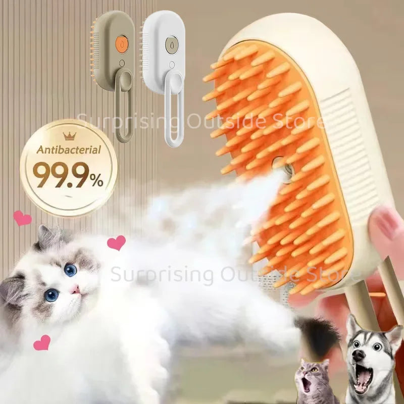 3-in-1 Pet Grooming Spray Brush