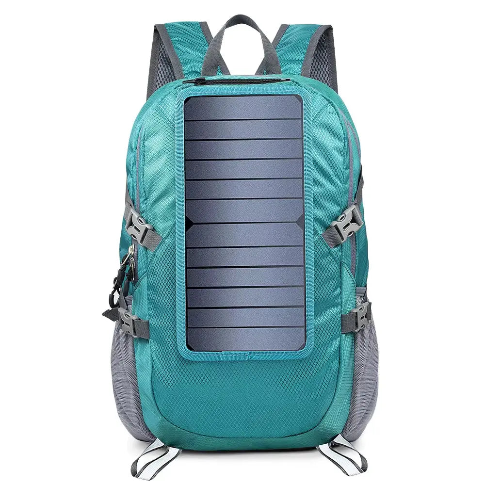 30L Solar Backpack – Foldable Hiking Daypack with USB Charging