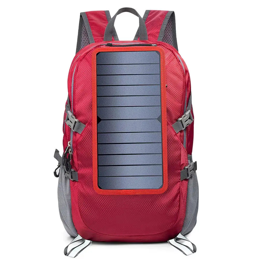 30L Solar Backpack – Foldable Hiking Daypack with USB Charging