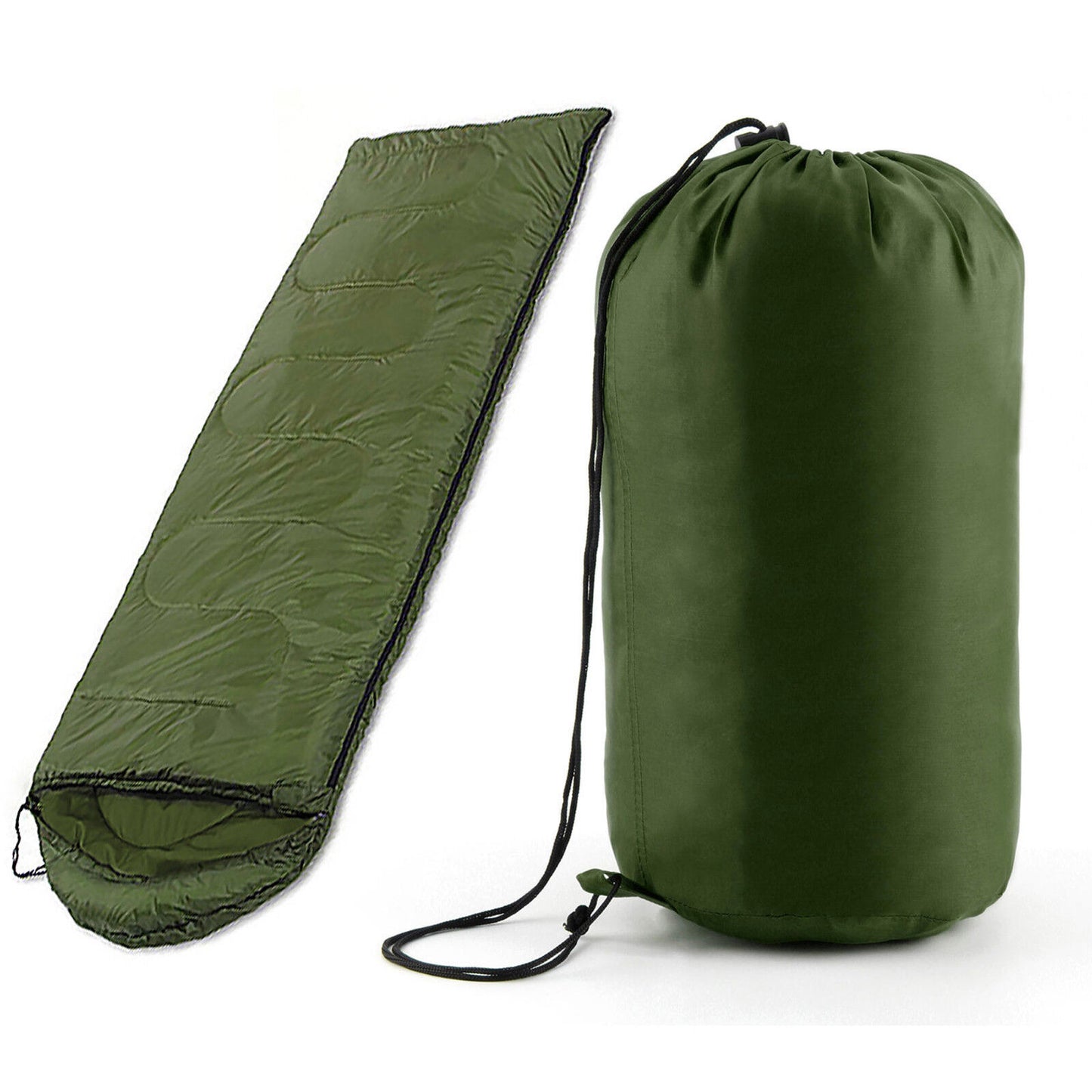 3-4 SEASON SINGLE SLEEPING BAGS CAMPING RECTANGULAR ENVELOPE ZIP up KIDS ADULT