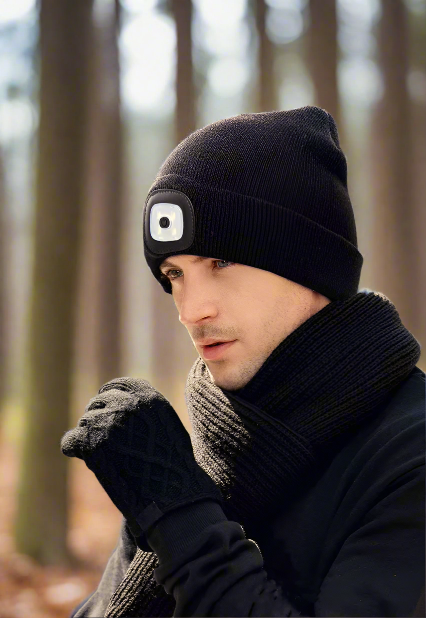 3 Brightness LED Beanie Hat - Warmth & Visibility in One