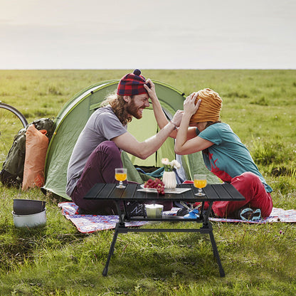 Heavy-Duty Aluminum Camping Table Folding Outdoor Picnic Table