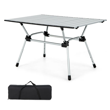 Heavy-Duty Aluminum Camping Table Folding Outdoor Picnic Table