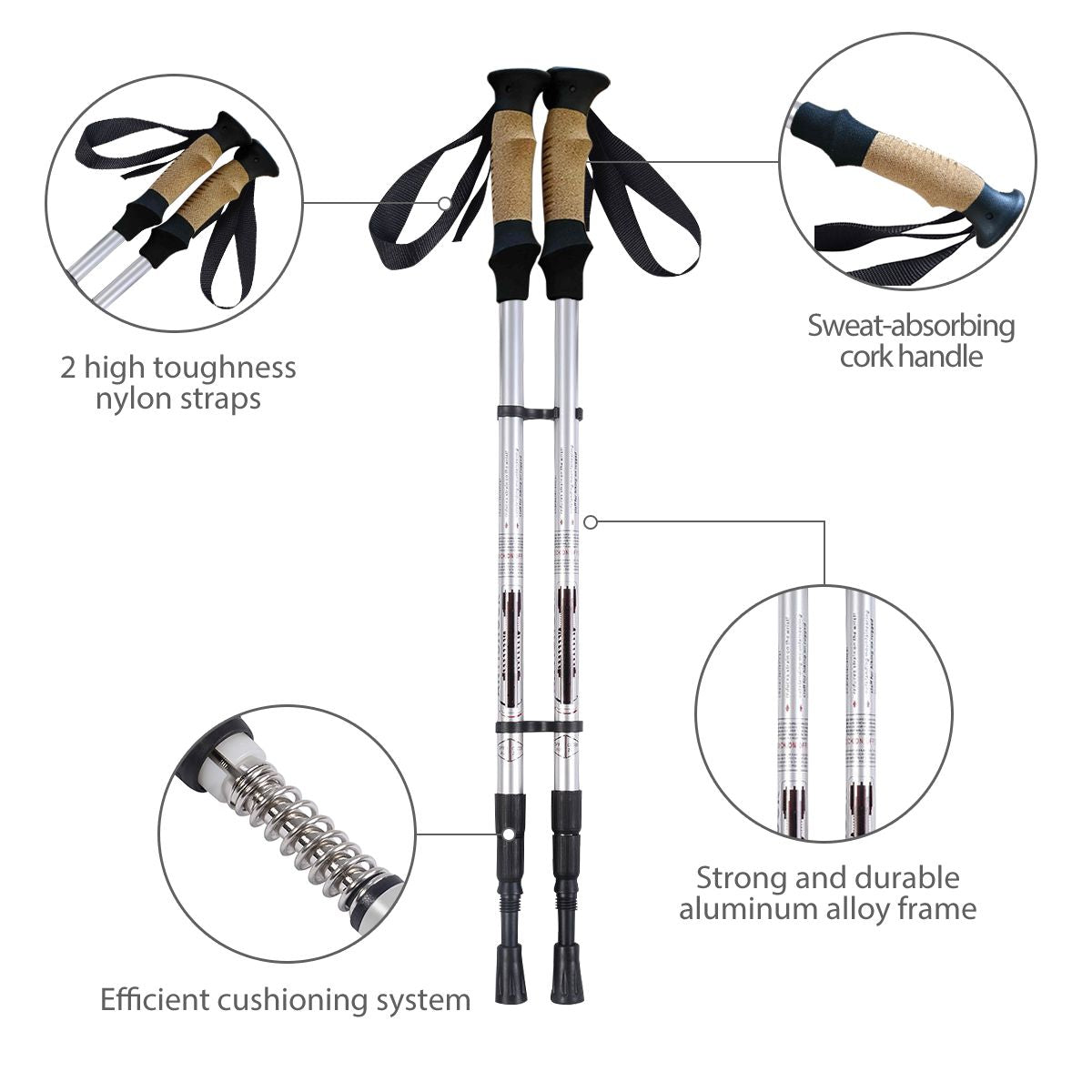 Hiking Pole Adjustable 65-135 Cm