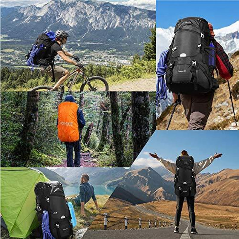 Hiking Backpack 50L for Men,Waterproof Large Camping Rucksack Backpacking