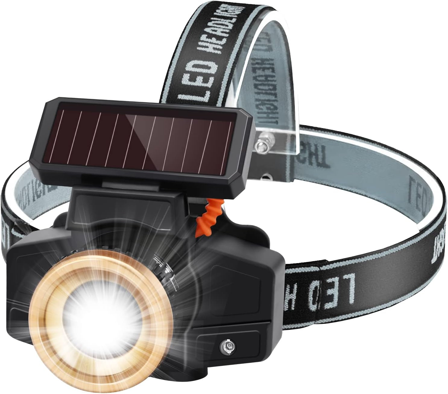 Solar Headlamp with Sensor – 3 Light Modes, 2 Charging Methods