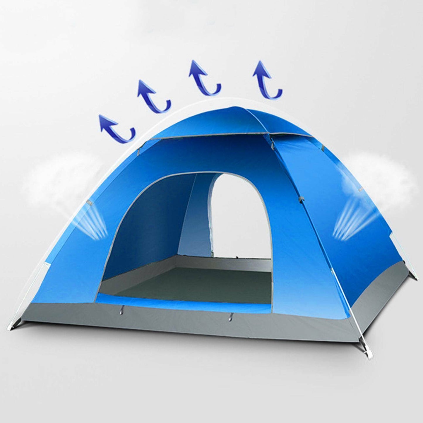 3 Man Automatic Instant Pop up Tent Double Door Camping Tent Waterproof Outdoor