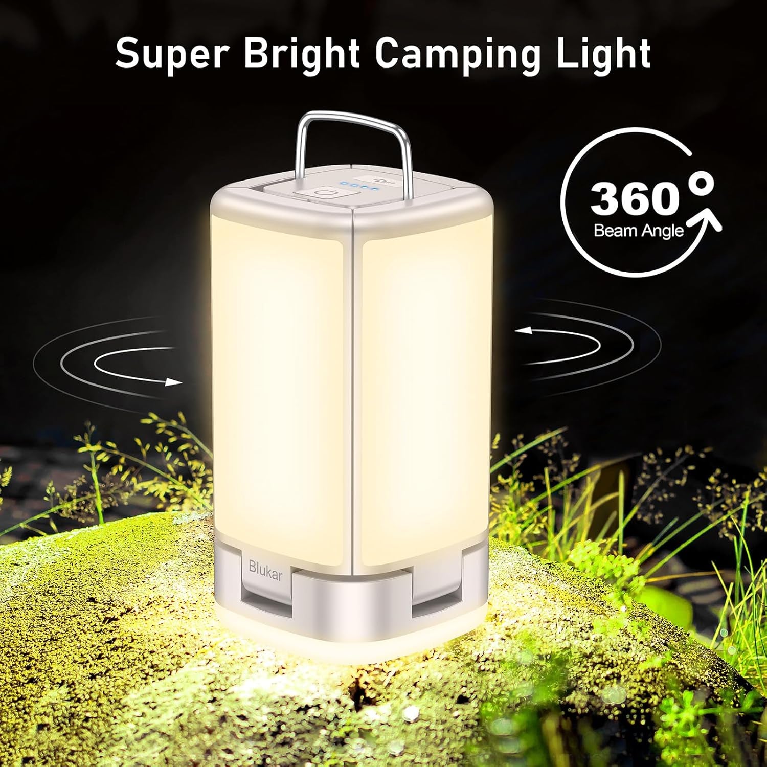 7-in-1 Camping Lantern – 4800mAh Rechargeable LED | Blukar