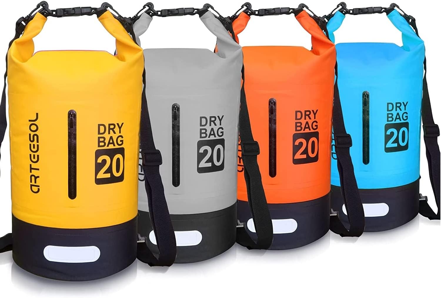 Dry Bag 5L 10L 20L 30L Waterproof Dry Bag/Sack with Phone Pouch Long Adjustable Strap for Kayaking Boat Tour Canoe/Fishing/Rafting/Swimming/Snowboarding