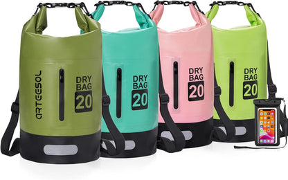 Dry Bag 5L 10L 20L 30L Waterproof Dry Bag/Sack with Phone Pouch Long Adjustable Strap for Kayaking Boat Tour Canoe/Fishing/Rafting/Swimming/Snowboarding