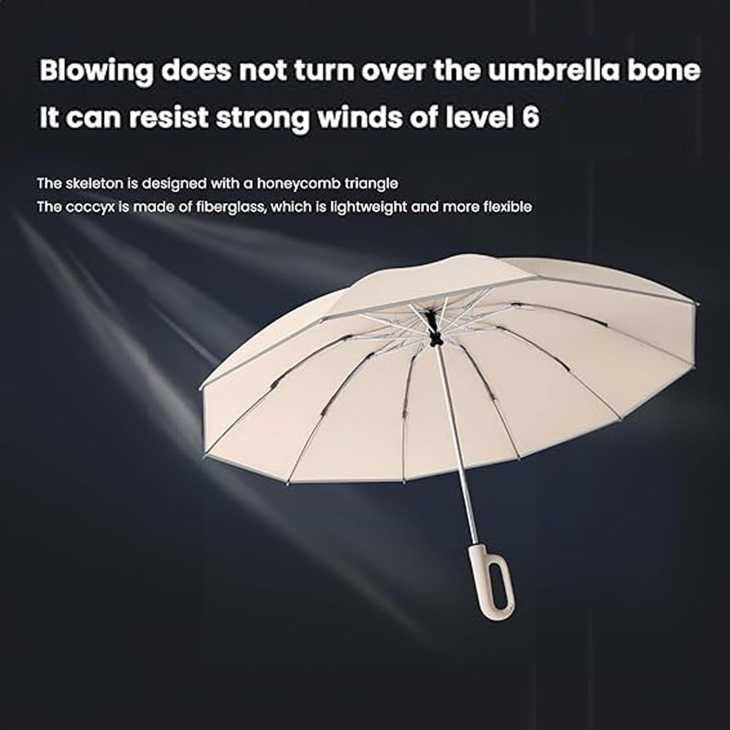 Ring Buckle Umbrella, Reflective Safety Strip, Sturdy Windproof, Travel Portable, Reverse Automatic Umbrella, Portable Folding Umbrella