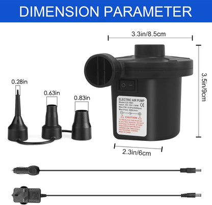 Electric Pump for Inflatables – 240V AC & 12V DC, 50W Power