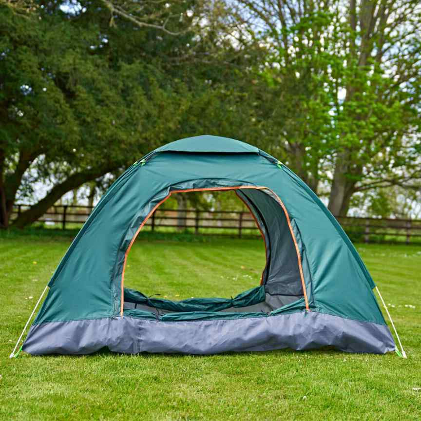 3 Man Automatic Instant Pop up Tent Double Door Camping Tent Waterproof Outdoor