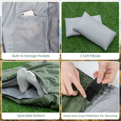 Double Sleeping Bag Extra Large Waterproof with Carrying Bag