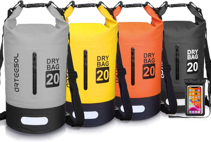 Dry Bag 5L 10L 20L 30L Waterproof Dry Bag/Sack with Phone Pouch Long Adjustable Strap for Kayaking Boat Tour Canoe/Fishing/Rafting/Swimming/Snowboarding