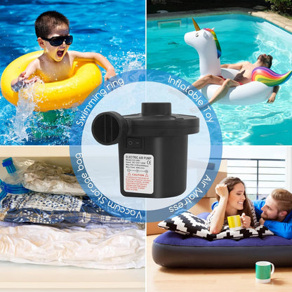 Electric Pump for Inflatables – 240V AC & 12V DC, 50W Power