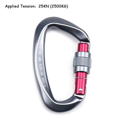 25KN Professional Climbing Carabiner – 2500KG Safety Lock