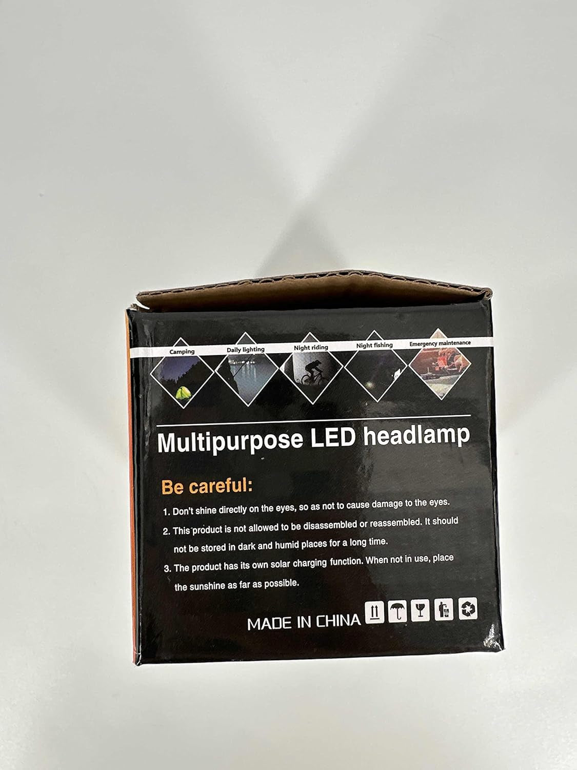 Solar Headlamp with Sensor – 3 Light Modes, 2 Charging Methods