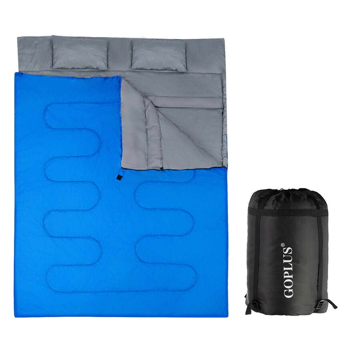 Double Sleeping Bag Extra Large Waterproof with Carrying Bag