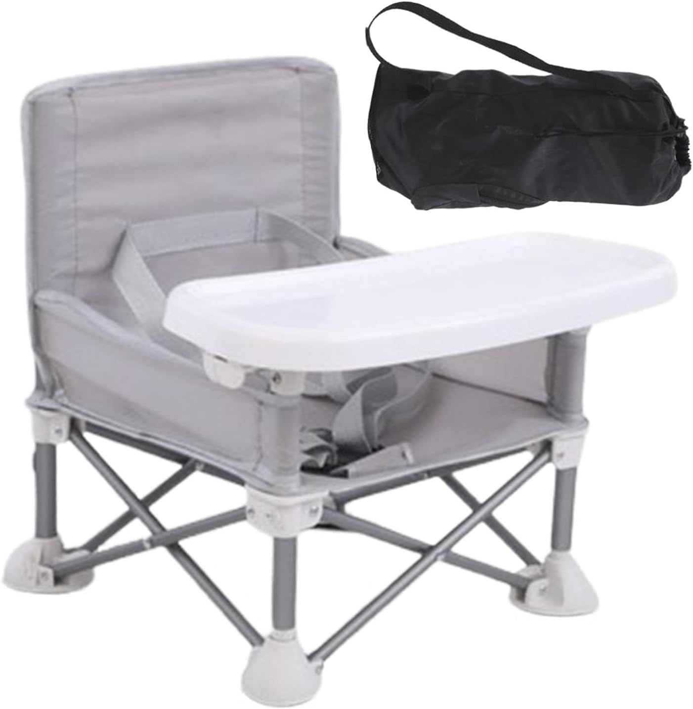 Baby Camping Chair with Tray | 12X14 Inch Foldable Baby Beach Chair | Portable High Chair with Removable Tray | Toddler Booster Seat Dining Chair for Travel Feeding