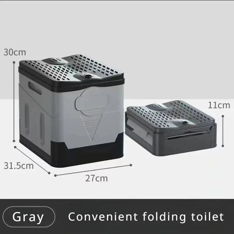 5-in-1 Portable Camping Toilet – Odor-Free & Foldable