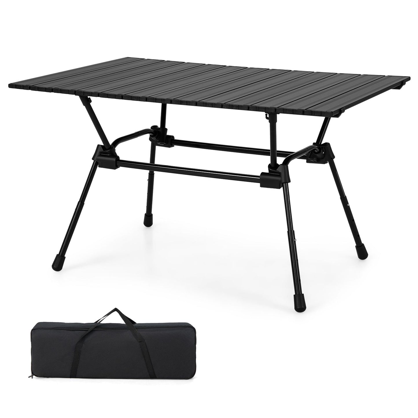 Heavy-Duty Aluminum Camping Table Folding Outdoor Picnic Table