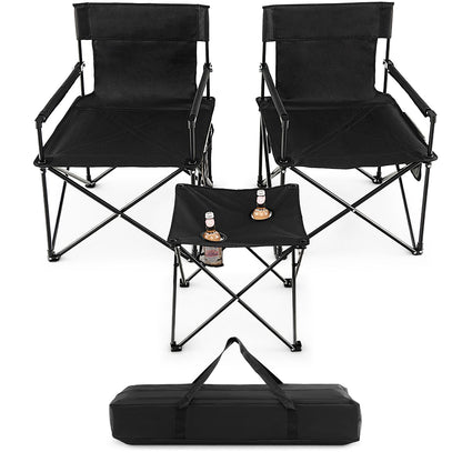 Outdoor Folding Camping Chairs and Table Set