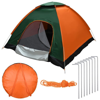 3-4 Man Automatic Instant Double Layer Pop up Camping Hiking Tent Waterproof