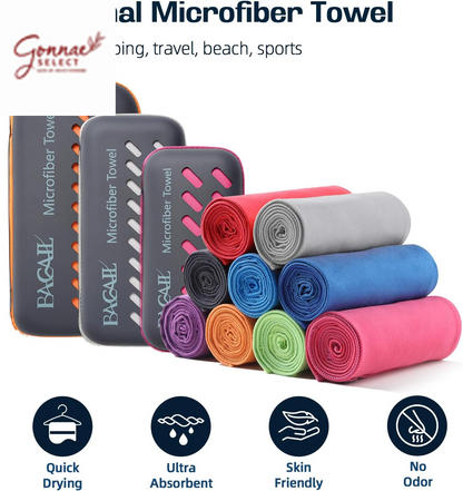 BAGAIL Microfiber Travel Towel – 10x Faster Drying
