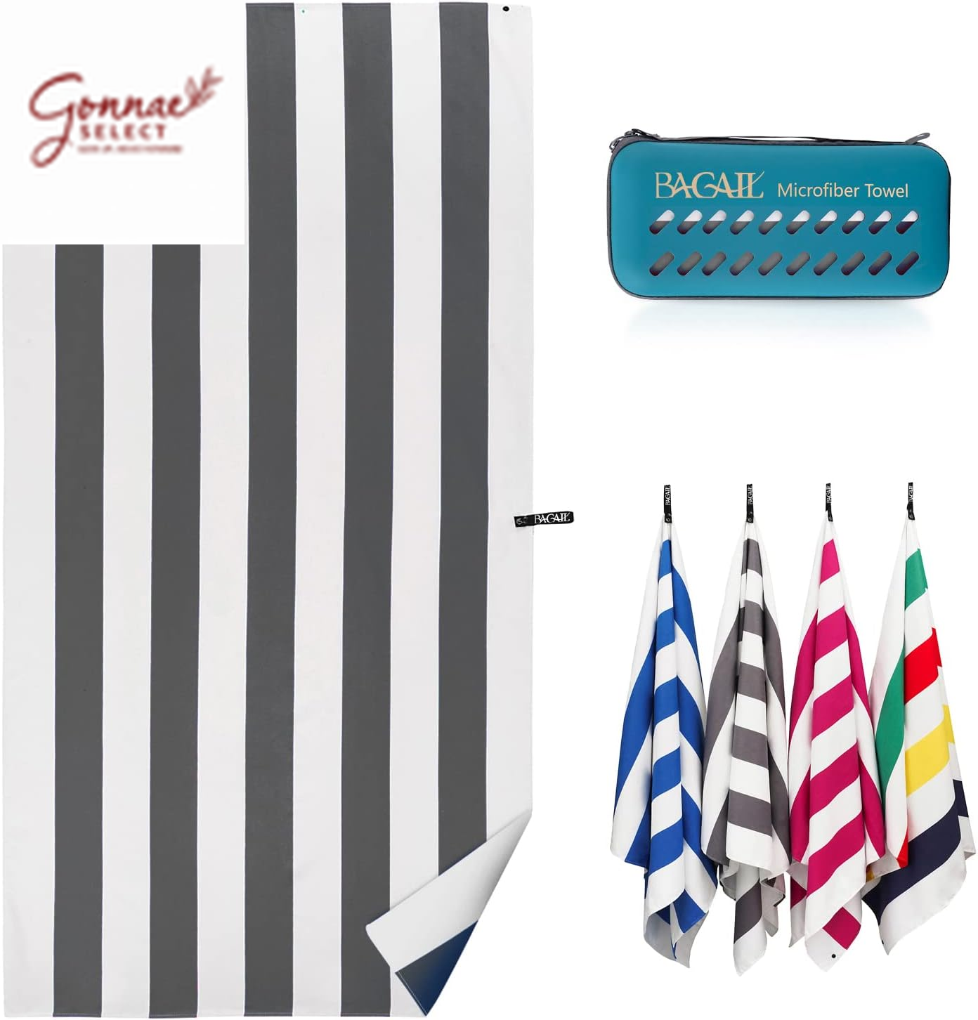 BAGAIL Microfiber Travel Towel – 10x Faster Drying
