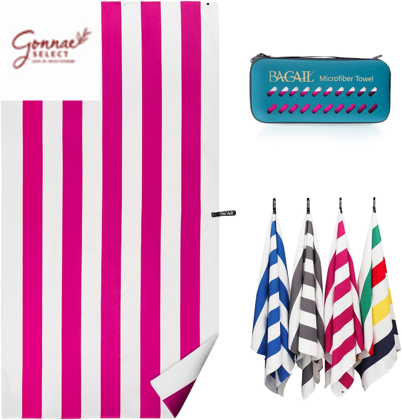 BAGAIL Microfiber Travel Towel – 10x Faster Drying